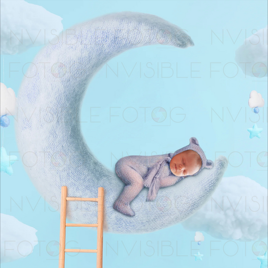 Digital Moon Newborn Photo