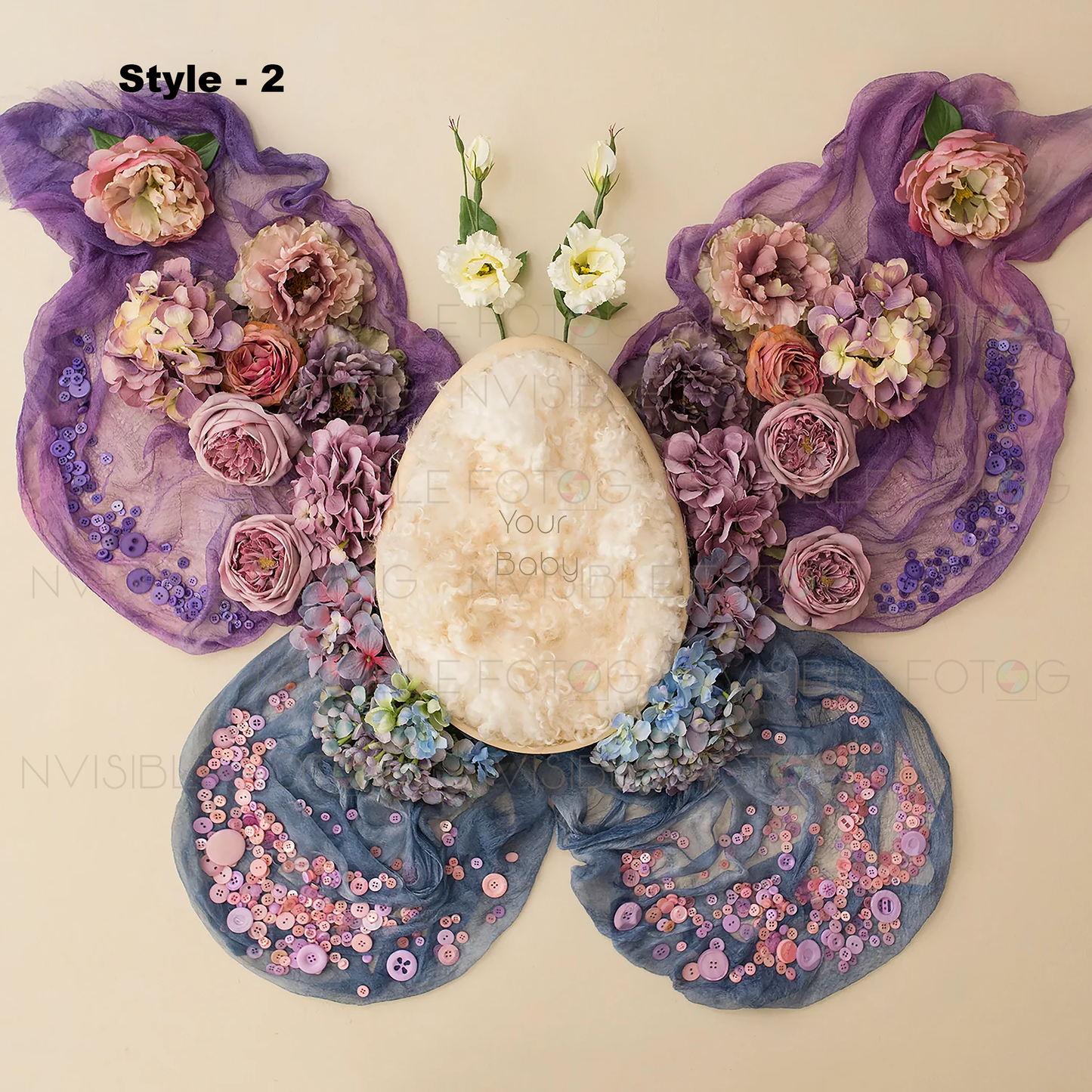 Digital Butterfly Newborn Photo